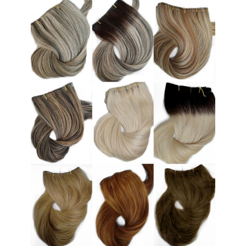 Cabelo Humano Loiro Fita Adesiva 30g até 100g Tamanho 45cm Mega Hair