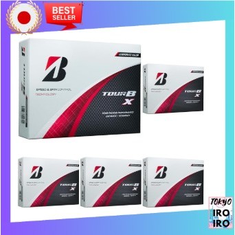 【Japan Quality】BRIDGESTONE Golf Balls TOUR B X 2024 Model 12 Balls Corporate Color B4CXJ (x 5)