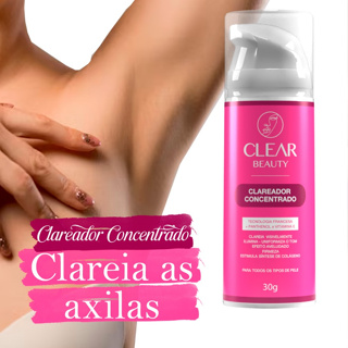 Clareador de Virilha e Axila Creme Clareador Partes Intimas - Clear Beauty Original em Oferta na Shopee
