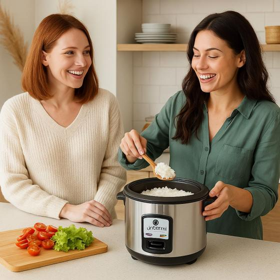 Panela Elétrica De Inox Praticidade Rapidez Agilidade Preparos Arroz Legumes Cozinha Antiaderente