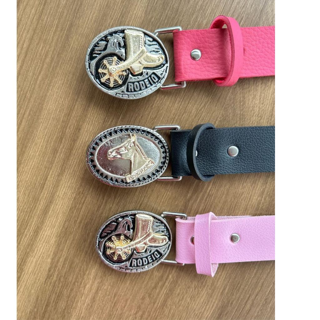 Cinto infantil Boiadeira Juvenil Ana castela rodeio festa junina country peão fivela sortida