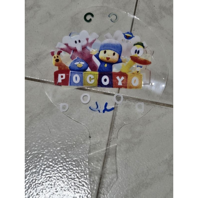 balão temático buble centro de mesa pocoyo kit 6 unidades
