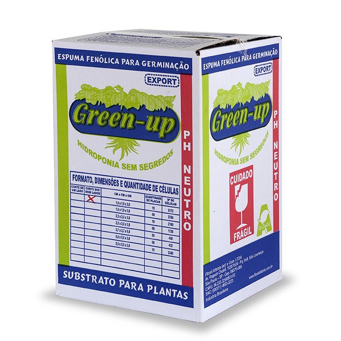 Caixa de Espuma fenólica Green Up Original pra Germinar Sementes - 15 placas - Celula 2cm Hidropônica
