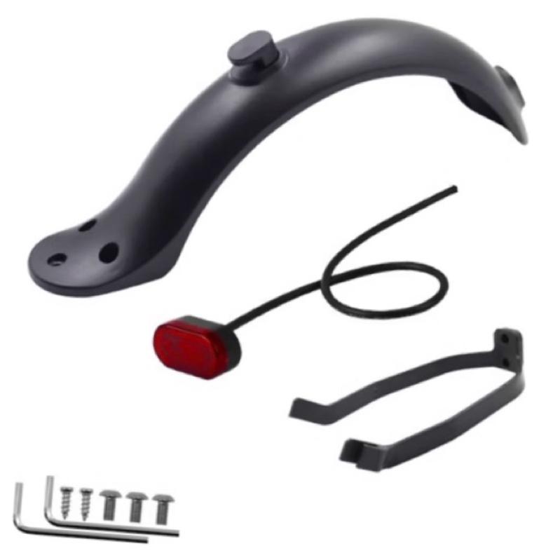 Paralama Luz e Suporte Patinete Elétrico Scooter Completo
