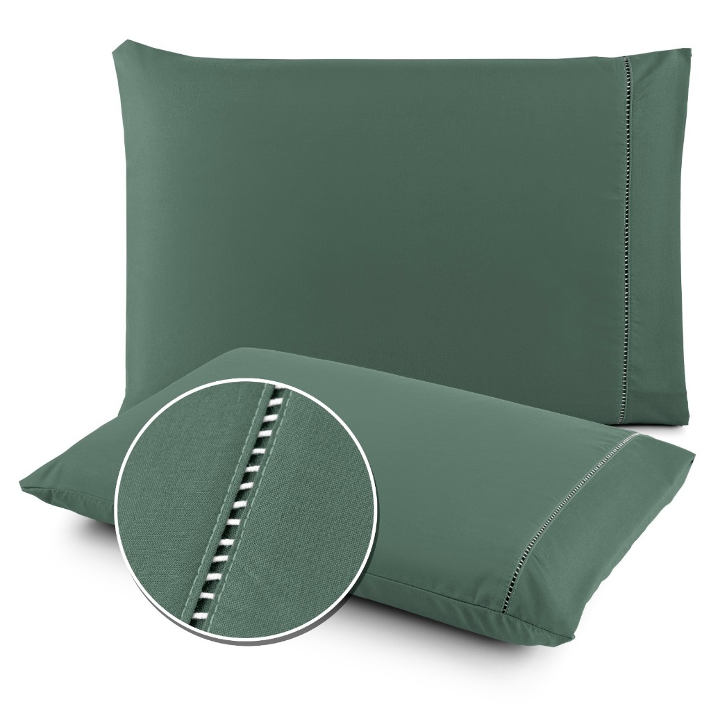 Kit com 04 Unidades de Fronhas em Ponto Palito em 400 Fios - LAURINHA DECOR em Oferta na Shopee