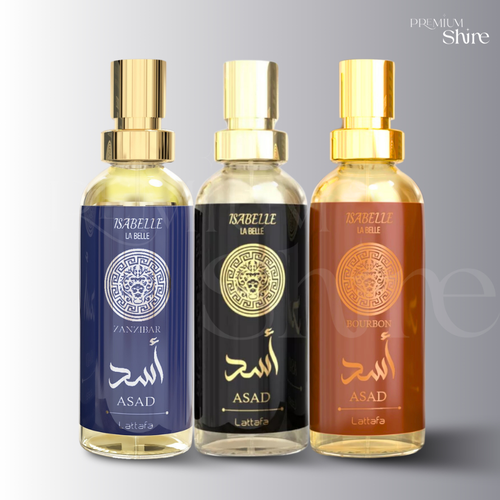 Perfume Asad + Asad Zanzibar + Asad Bourbon EDP 15ml - Isabelle la Belle - Perfumes Arabes