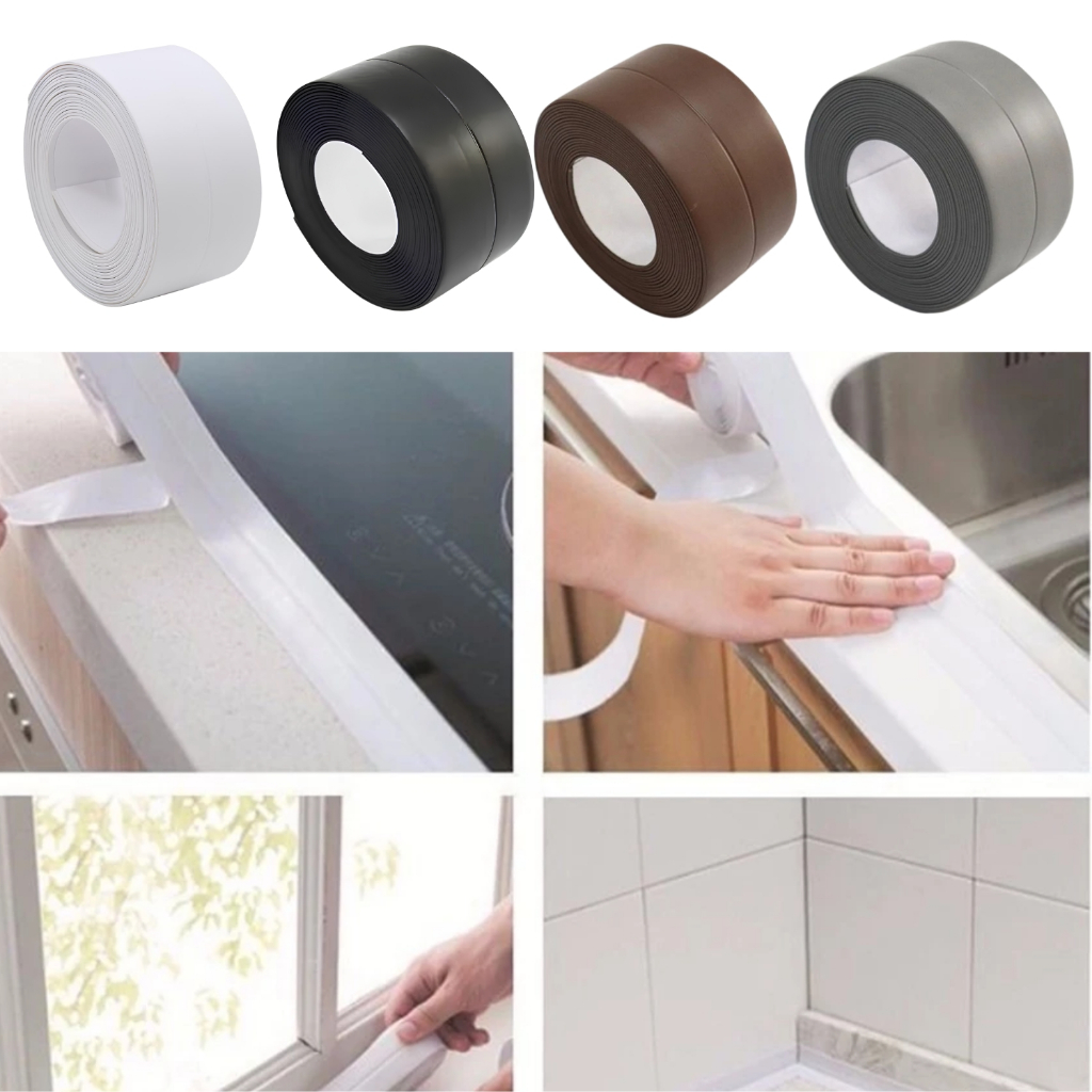 Fita Selante De Pvc À Prova D 'Água Para Cozinha  Banheiro  Banheira Kit em Oferta na Shopee
