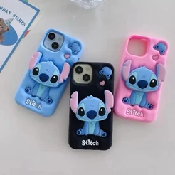 Case capa Capinha macia de silicone lilo stitch PARA IPHONE 11 12 13 14 15 16 16PRO 16PROMAX