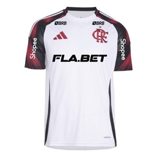 Manto Flamengo Jogo 2 Adidas 2025 c/ Kit Patrocínio em Oferta na Shopee