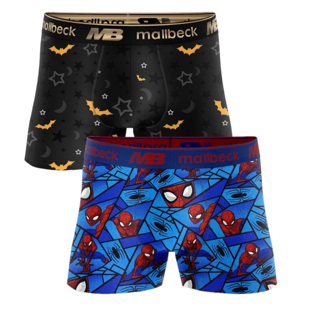 Kit 10 Cuecas Box Boxer Infantil de Criança Forro 100% Algodão Cueca Menino