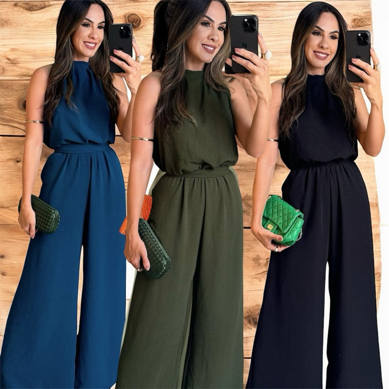 macacão marly gola alta em Oferta na Shopee