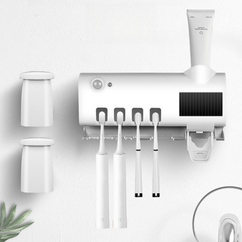 Aplicador Pasta De Dente Dispenser Porta Escovas Com Esterilizador Uv Promoção