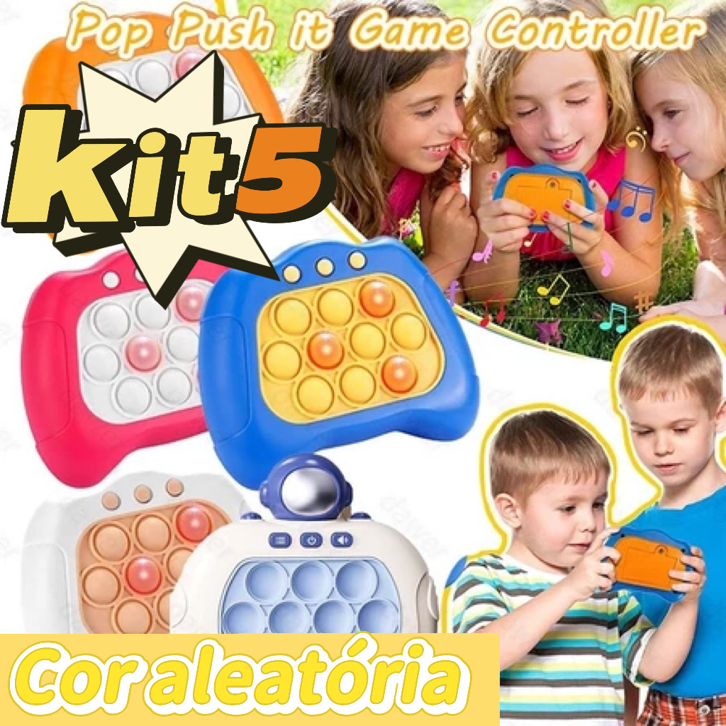 Kit 5 Fast Push Game POP IT Giro Bringuedo Game Anti StressAnsiedade presente de festa