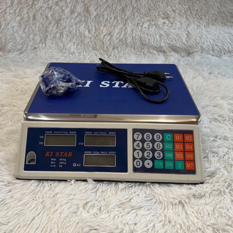 Balança digital 40kg bivolts 110/220v eletrônica recarregável balanca digital para comercial