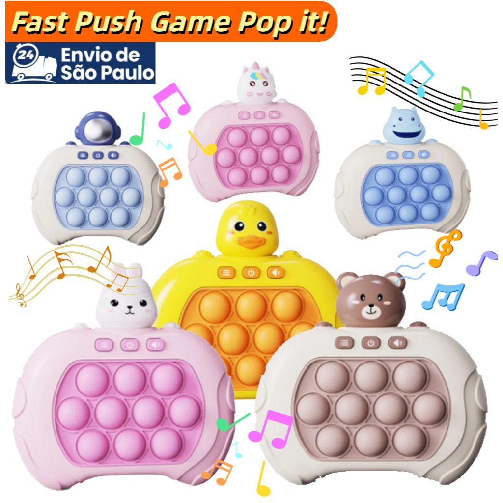 Fast Push Game Pop it Brinquedo Bubble Máquina Sensorial Anti-Tensão Stress de Brinquedos infantis