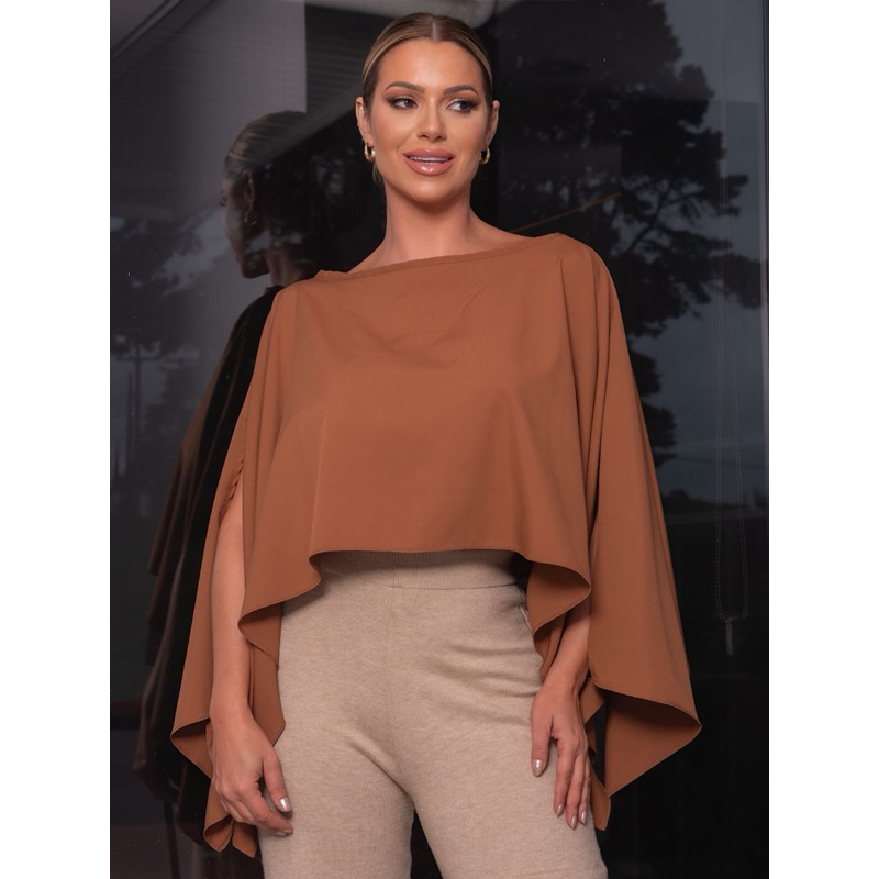BLUSA CAPA ELEGANTE VARIAS FORMAS DE VESTIR em Oferta na Shopee