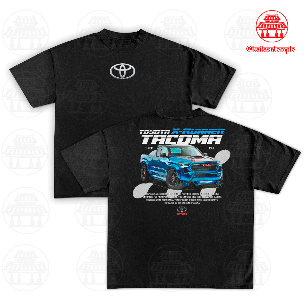 Camiseta Toyota X-RUNNER 100% Algodão Premium Edição Especial, Unissex Streetwear