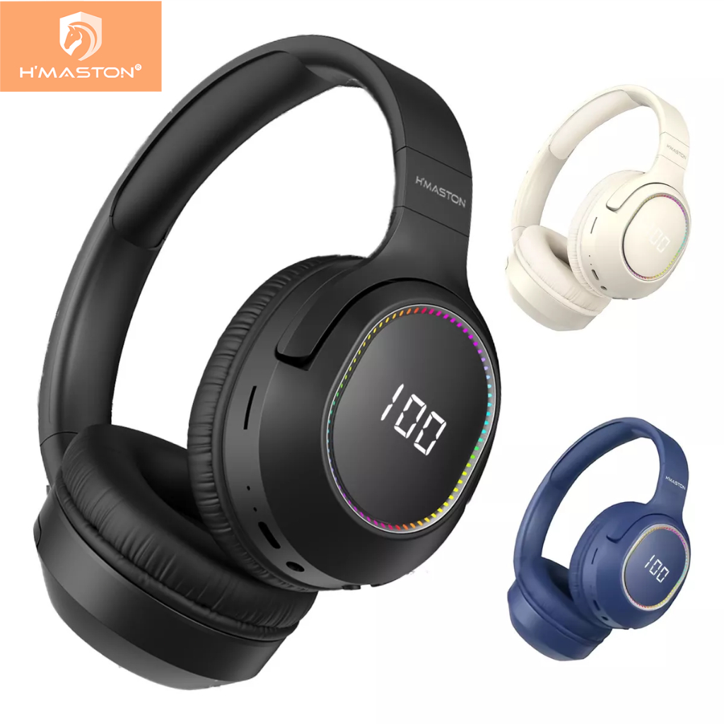 H'maston SN39 Fone De Ouvido Over-ear Sem Fio Bluetooth Com Visor Digital