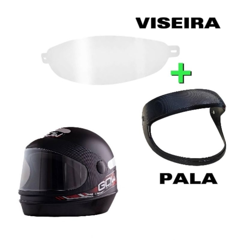 Pala + Viseira do Capacete Gow interlagos