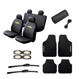 Kit Capa Couro Banco Carro Tapete Volante Palheta Chevrolet Celta Classic Costa Prisma Meriva em Oferta na Shopee