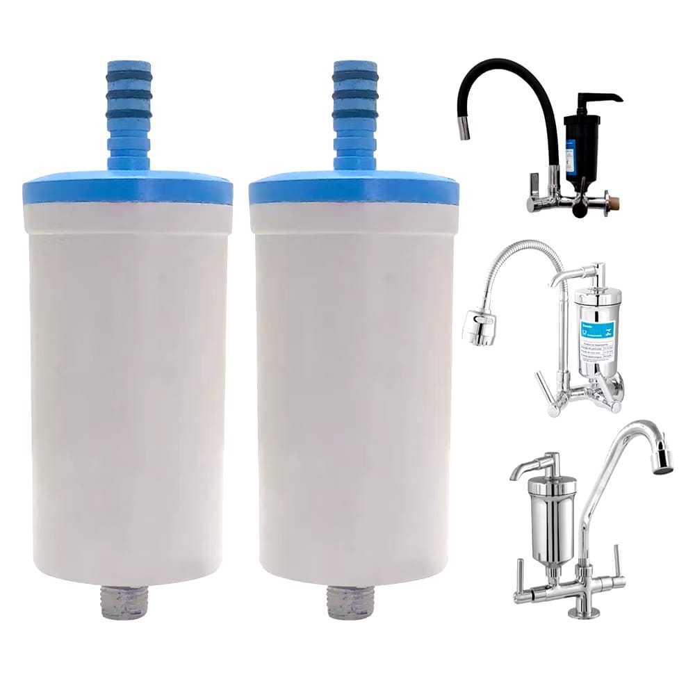 Kit 2 Refil Vela Filtro Copo 1168 Torneira Abs Cozinha Gourmet Pia Parede