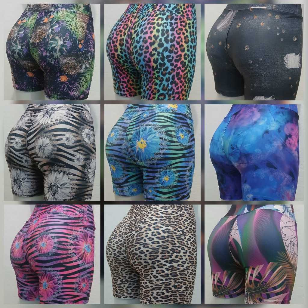 Shorts Feminino Academia Fitness Elastano Caminhada Meia Coxa