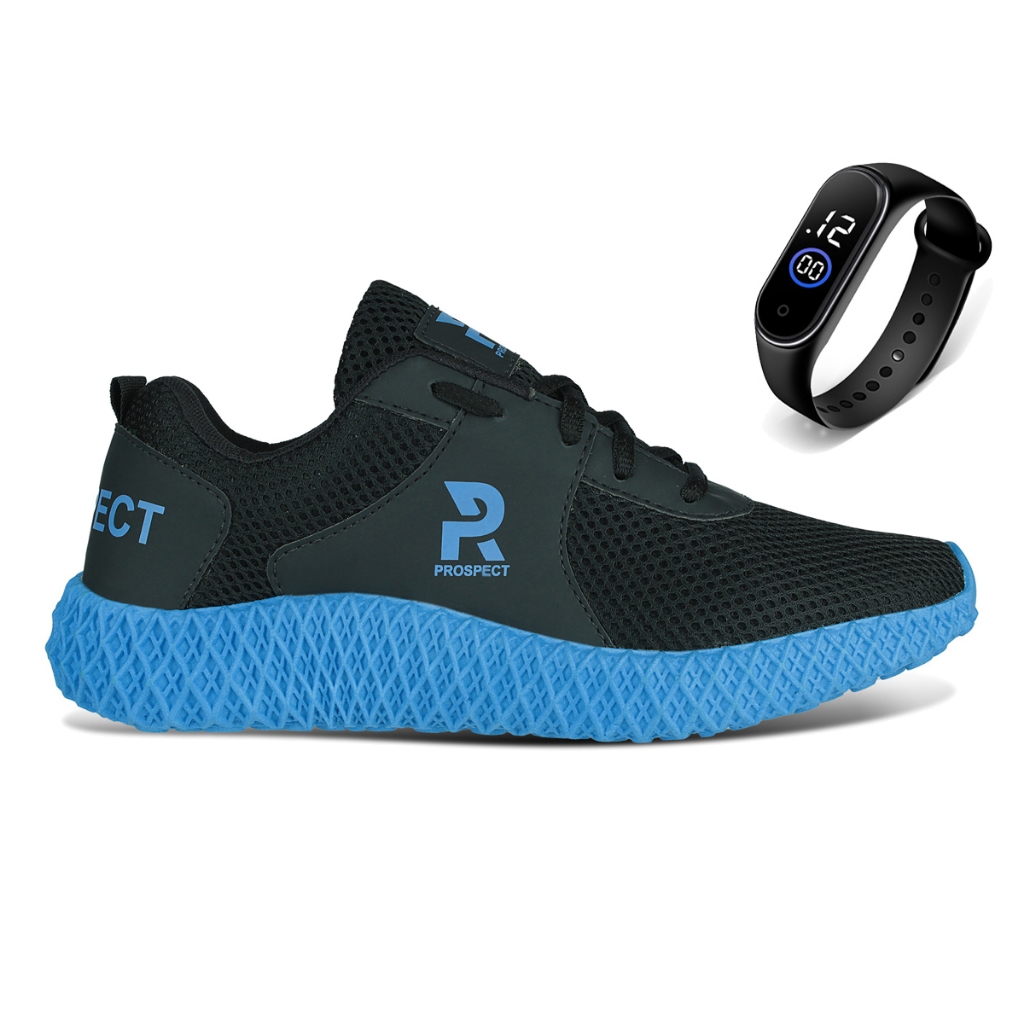 Tênis Esportivo Kit Com Relógio Digital Masculino Academia Caminhada Leve Corrida Musculação