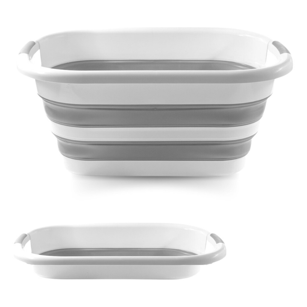 Balde Dobrável Retrátil Flexível em Silicone 26L Compacto, resistente, ideal para limpeza, carro, camping e organização. em Oferta na Shopee