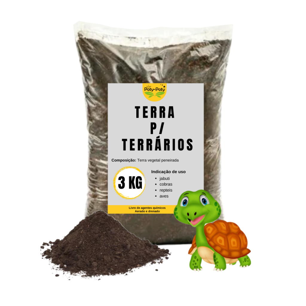 Terra p/ Terrários Jabutis e Repteis 3 Kg em Oferta na Shopee