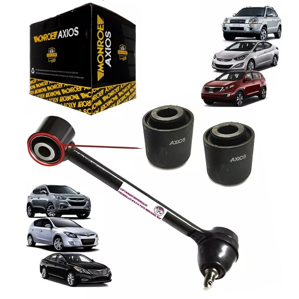 Par de Buchas do Braço Tirante Traseiro Ix35 Tucson I30 Azera Sportage Elantra Original Axios c/Nfe
