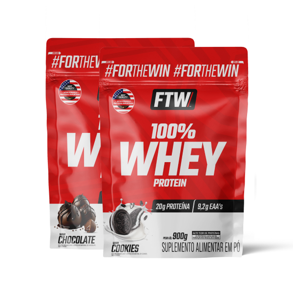 kit 2x 100% whey Protein concentrado 900gr Refil