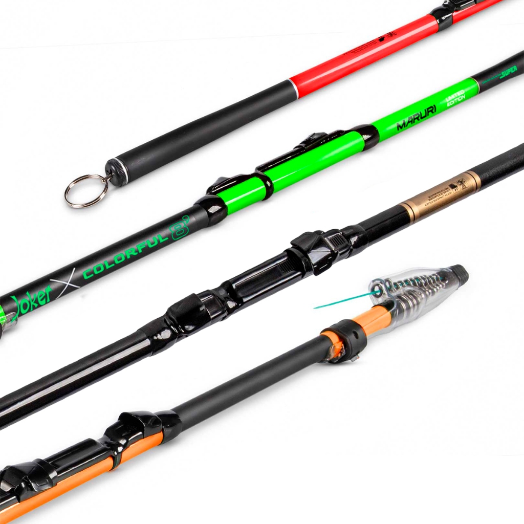 Vara Telescópica Joker ColorFul Ultralight 2406 Com Passadores 2,40mts - Maruri - Sports & Outdoors