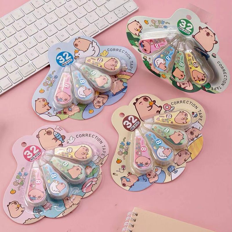 Kit 4 Unidades Corretivos Capybara (NO.7035) 8x4 - Papelaria Fofa em Oferta na Shopee
