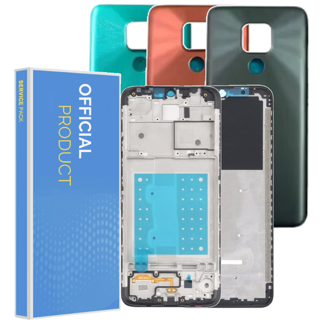 Carcaça + Com Botões Power Volume Compatível Moto E7 XT2095 Aro Chassis + Com Tampa Traseira!