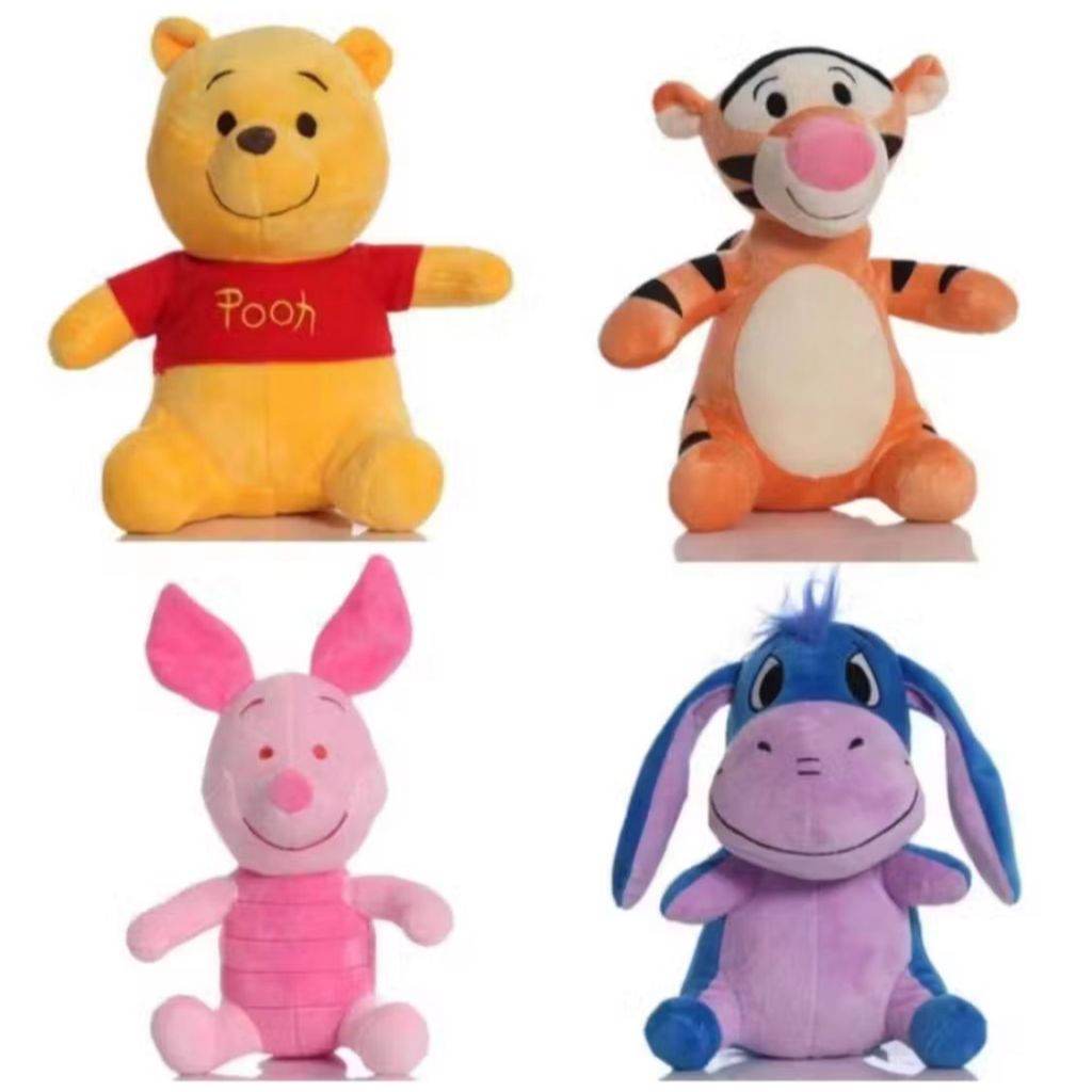 Pelúcias Turma Do Ursinho Pooh 23cm, Bisonho 22cm, Leitão 28cm E Tigrão 22cm - Escolha seu modelo em Oferta na Shopee