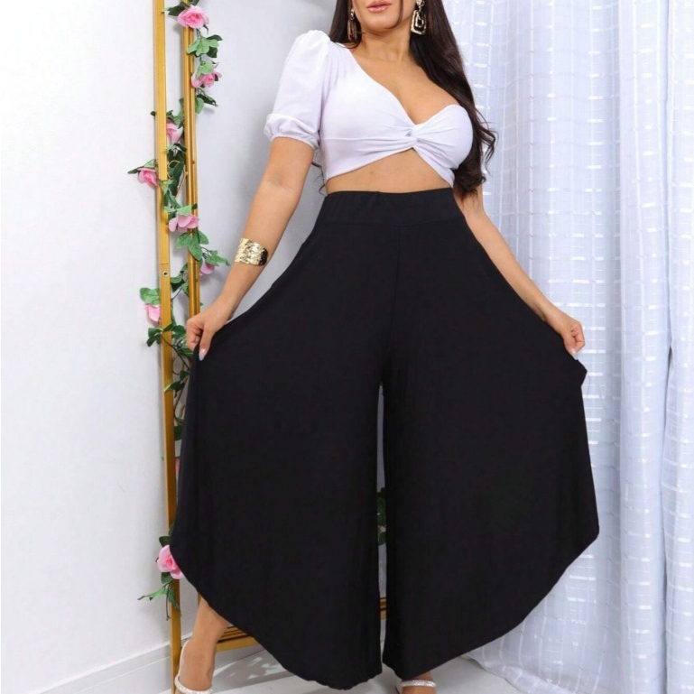 Calça Godê Pantacourt Feminina em Malha Viscolycra – Estilo  Mid e Plus Size 38 ao 52 Veste em Oferta na Shopee
