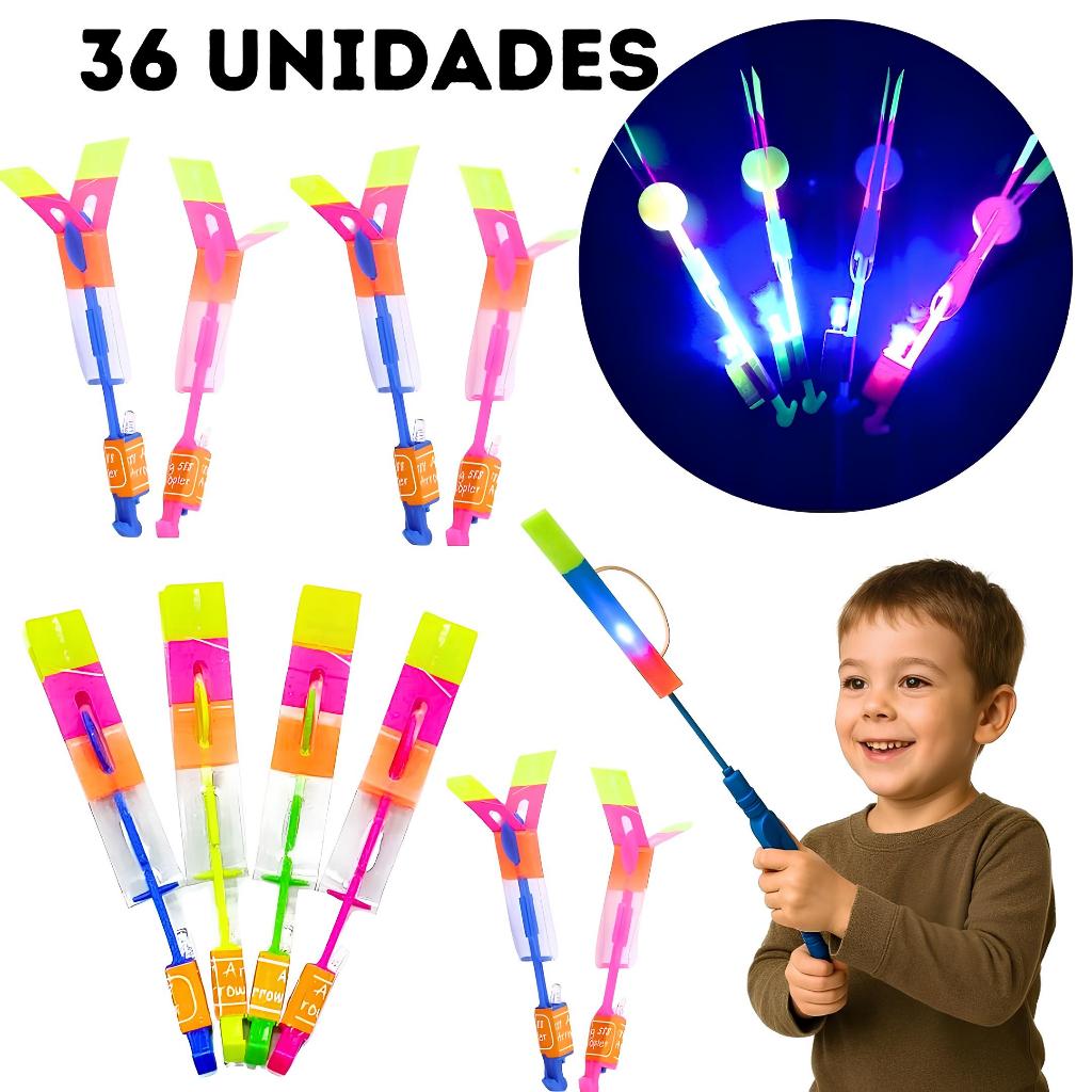 36 Brinquedo Led Voador Foguete Helicóptero Avatar Estilingue Flecha de Iluminação Voadora Original Envio Imediato