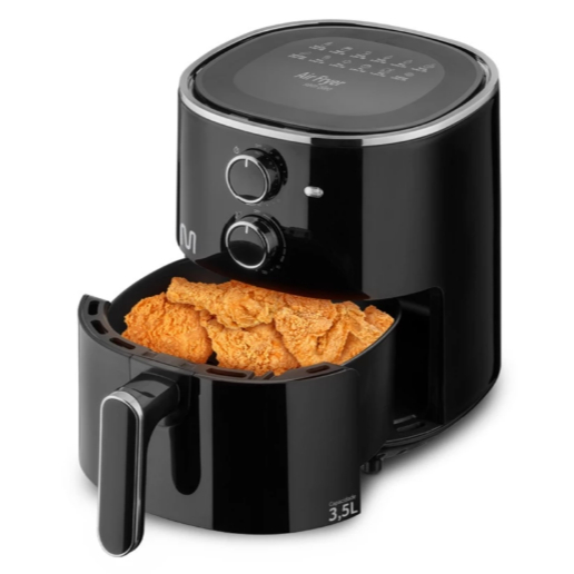 Fritadeira Elétrica sem óleo Air Fryer 3,5L 1500W 127V Preta Multi - GO211