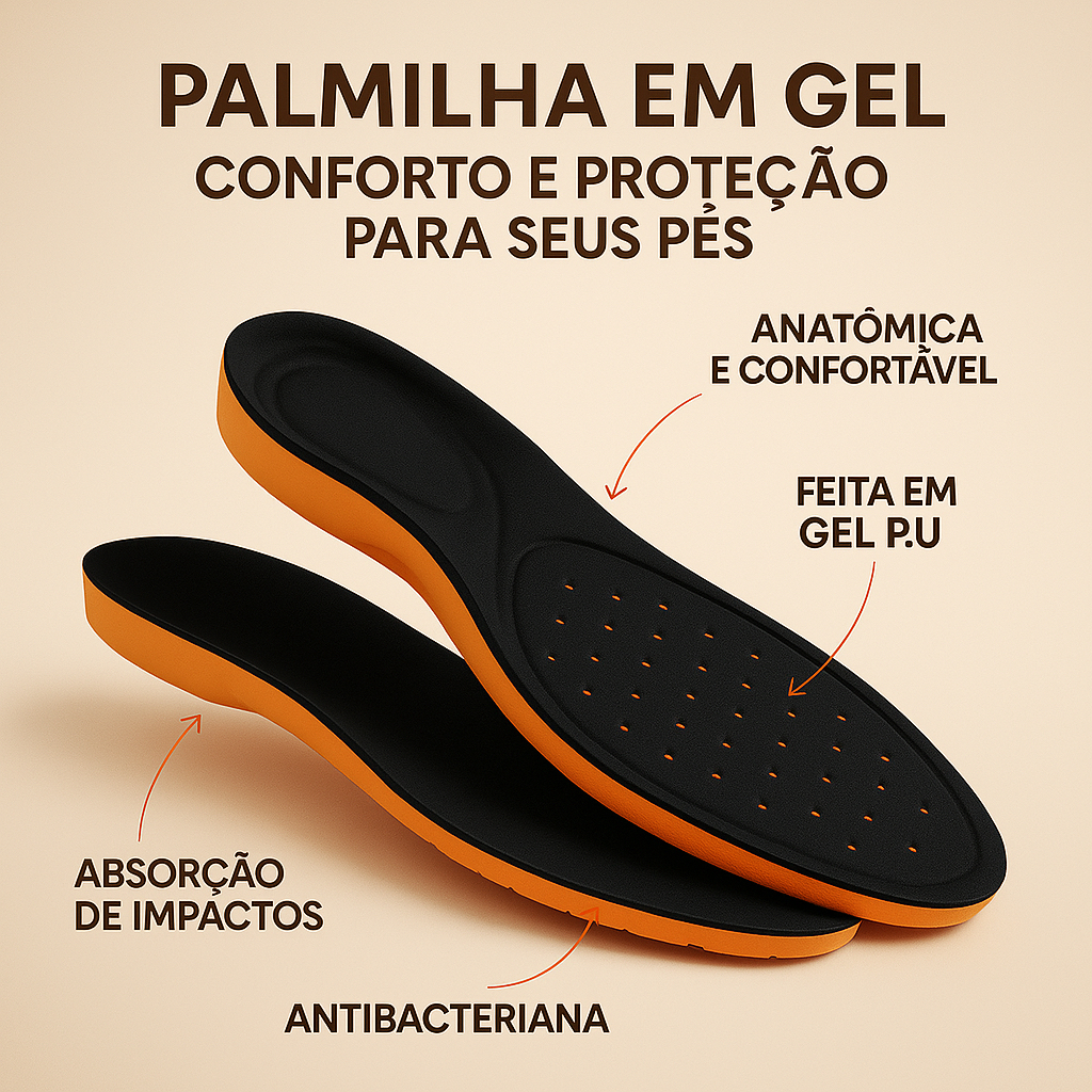 Palmilha em Gel PU para Uso no Dia a Dia em Varias Horas de Trabalho Palmilha em Gel PU para Uso no Dia a Dia em Varias Horas de Trabalho