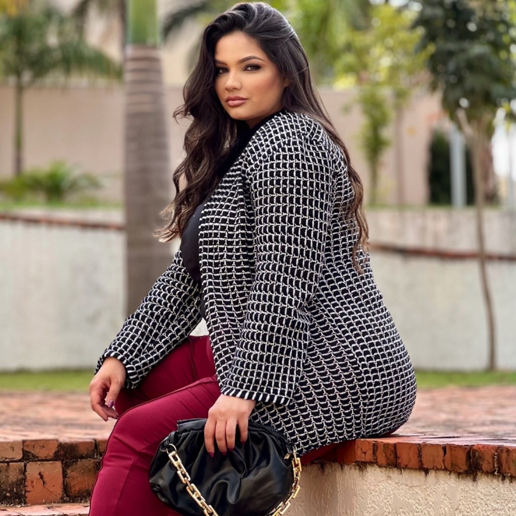 Kimono Inverno Plus Size Feminino Blusa Tricot Manga Longa em Oferta na Shopee