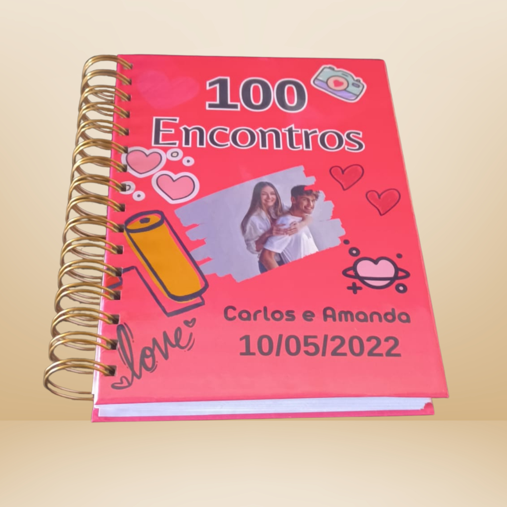 Livro 100 Encontros, Seu Amor, Sua História, Livro Personalizado