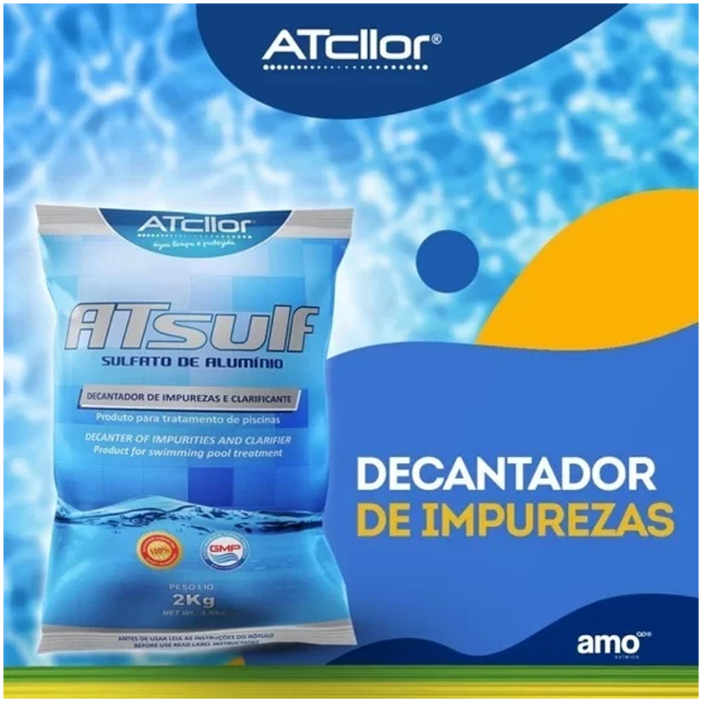 Sulfato Alumínio Decantador Clarificante Limpeza Piscina 2kg