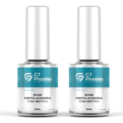2x Base Fortalecedora De Unhas + Vitaminas A E D + Biotina - 10ml