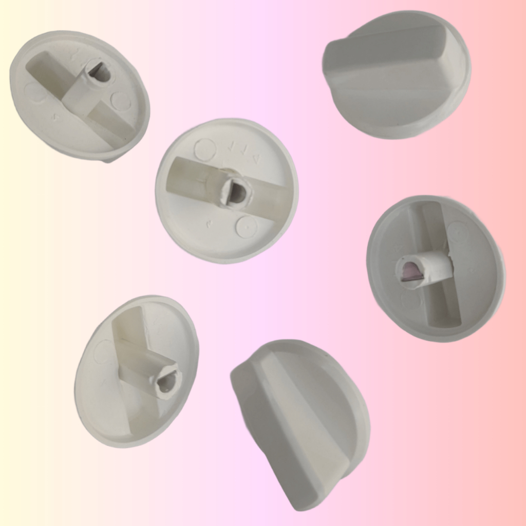 Botão Manípulo para Fogão Dako Mabe branco ( Jogo c/6) Rosa Maria