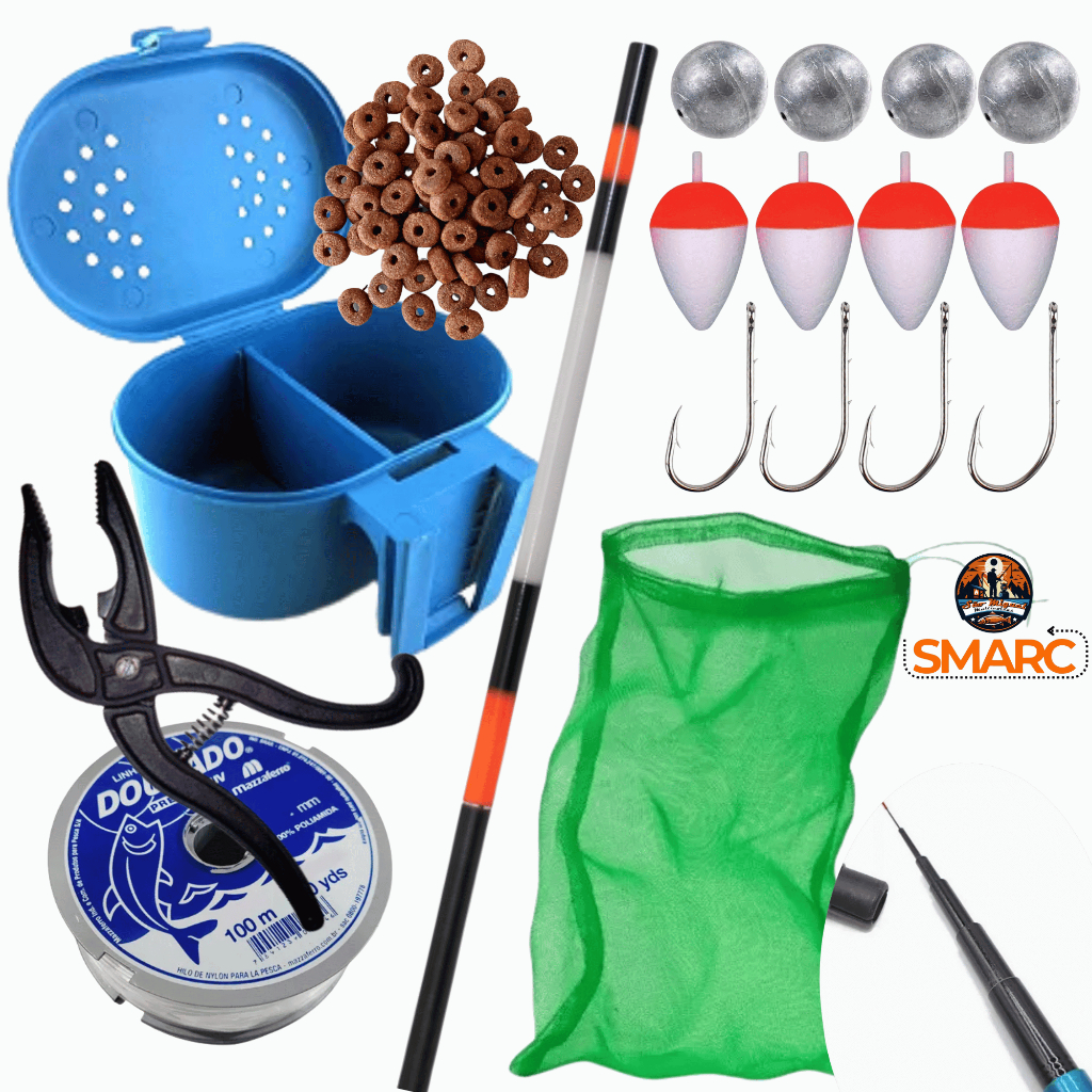 Kit Pesca Completo Vara Telescópica 4,50Mm boia anzol chumbada saco pesca + Itens Black Friday Ful