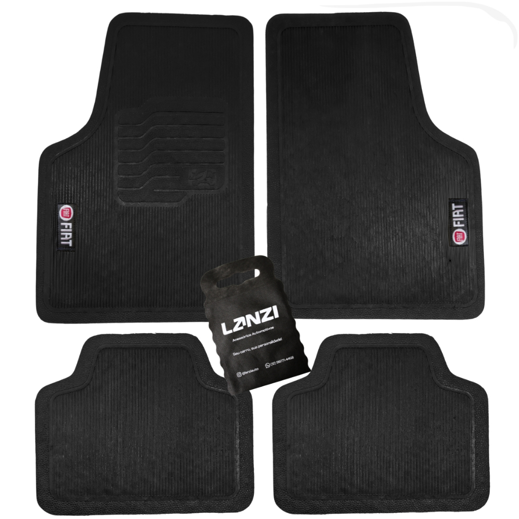Tapete automotivo Universal Luxo para Fiat Emborrachado Premium 4 Pçs Fiat Uno Toro Strada Argo Mobi