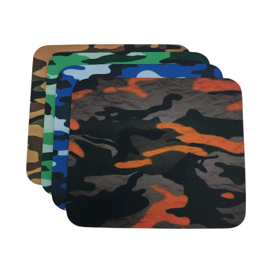 Kit 10 Mouse Pad Pequeno Escritório Jogo Gamer 17*19cm Camuflado