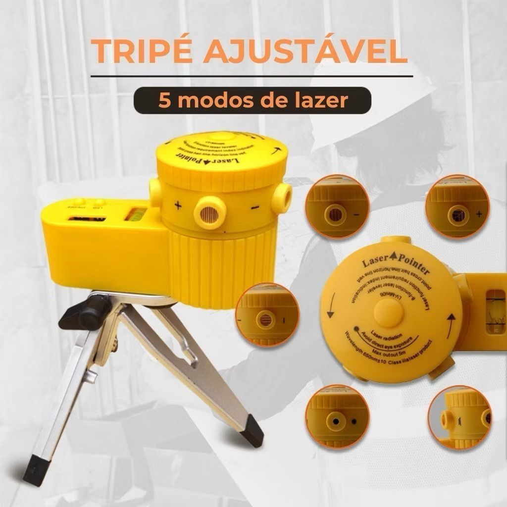 Nível Laser 360º Horizontal Vertical ComTripé Multifuncional Profissional nivelador a laser — imagem 2 de 2