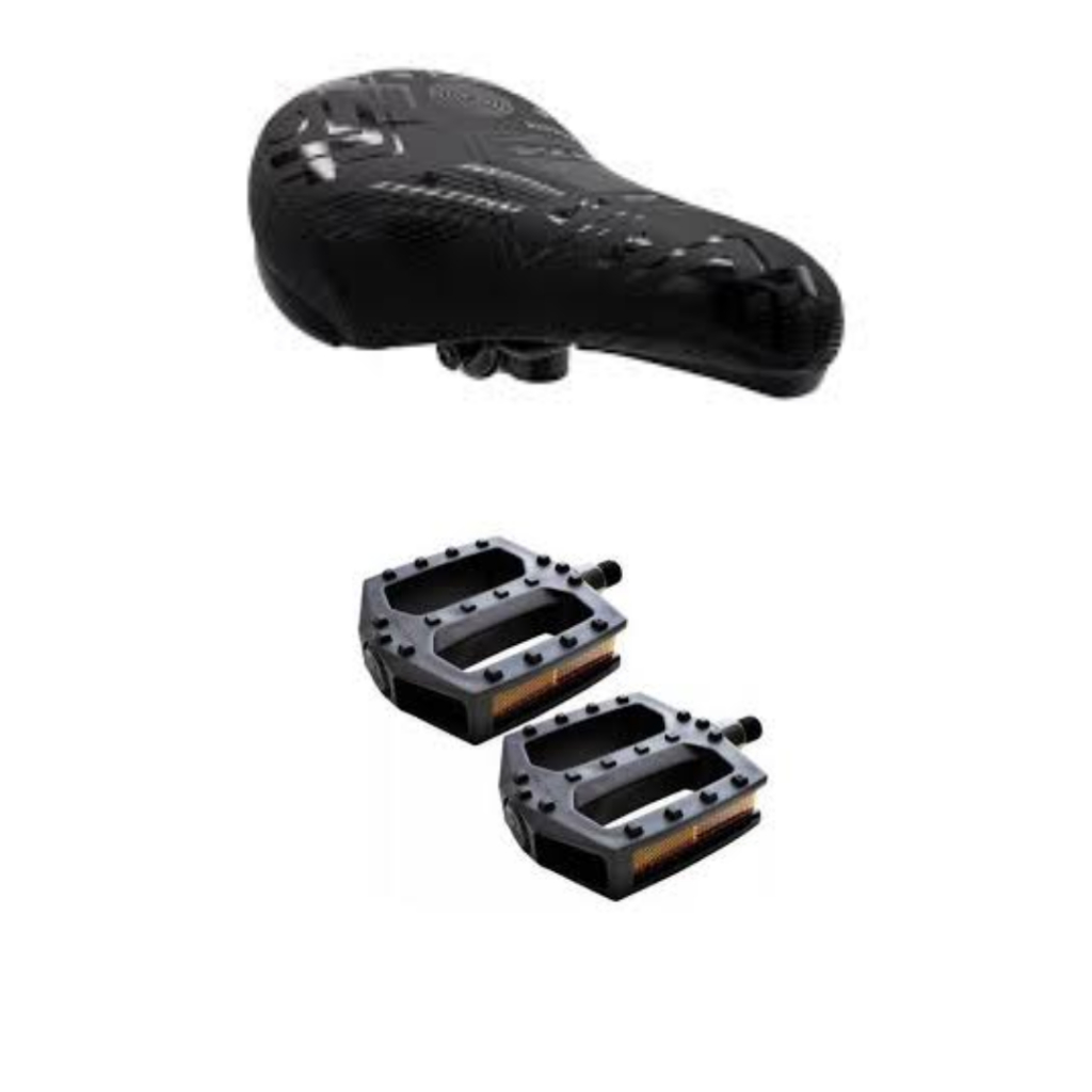 KIT BMX Selim Nitro + Pedal Plataforma Rosca Fina Mental Ciclo