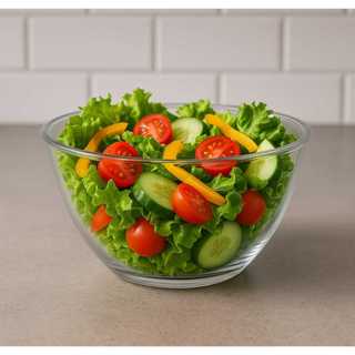 Tigela Saladeira ACRÍLICA Cristal Transparente 3500ml, Tijela Bowl ACRÍLICA Resistente Sobremesa